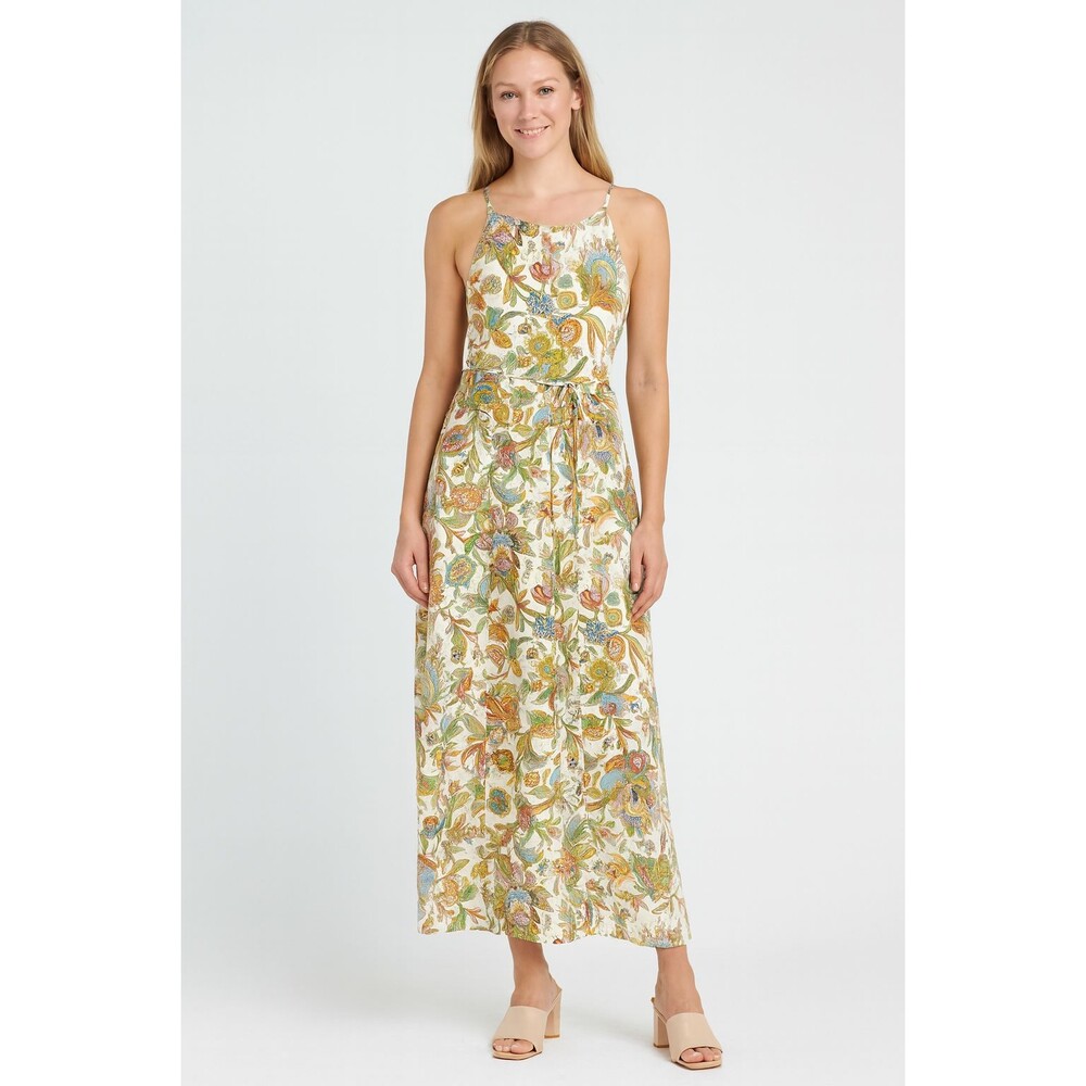 Tommy Hilfiger Maxi Dress Womens Lg Floral Lined Cottage Core Beach Prairie Boho